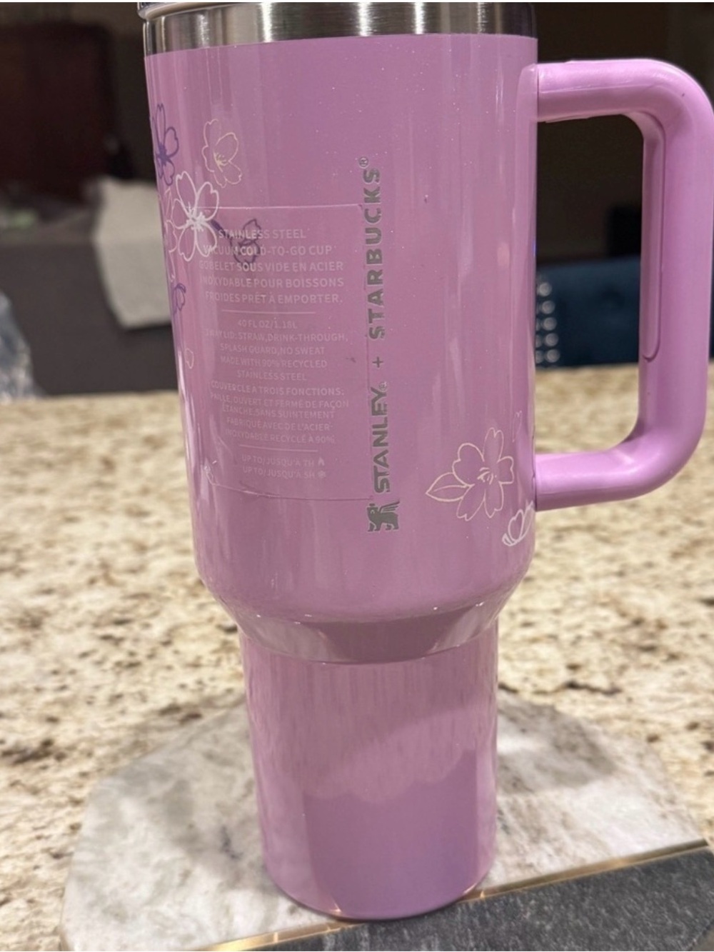 Stanley Pink Floral Collab Travel Mug